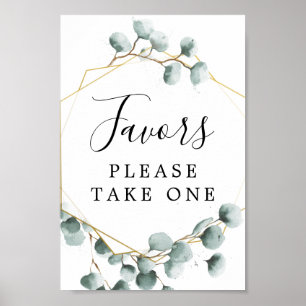 Affiche Panneau de faveur de verdure d'eucalyptus