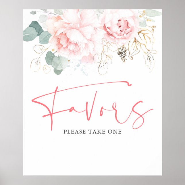 Affiche Panneau de Faveurs de Fleurs de Teinte Rose et de  (Devant)