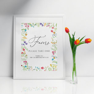 Affiche Panneau de faveurs de fleurs sauvages