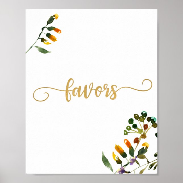 Affiche Panneau de faveurs de fleurs sauvages (Devant)