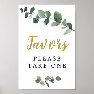 Affiche Panneau de faveurs d'eucalyptus