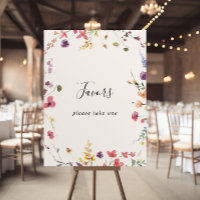 Panneau de Faveurs Florales Sauvages Colorées Clas