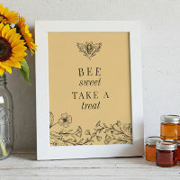Panneau de faveurs Gold Bee Sweet Take a Treat