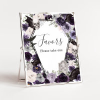 Panneau de Favors de Baby Shower Floral Gothique V