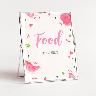 Affiche Panneau de Favors pour Baby Shower Fille Pastèque