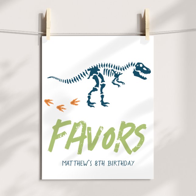 Affiche Panneau de Fête Anniversaire Garçons Dinosaure T-R (Créateur téléchargé)