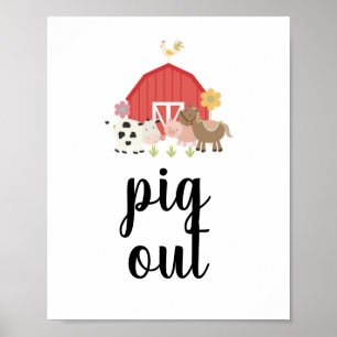 Affiche Panneau de fête d'anniversaire à la ferme Panneaux