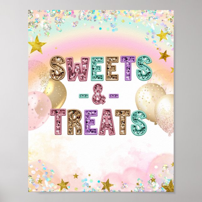 Affiche Panneau de fête d'anniversaire double paillettes p (Devant)