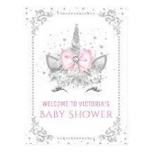 Panneau de Fête de Bébé Licorne