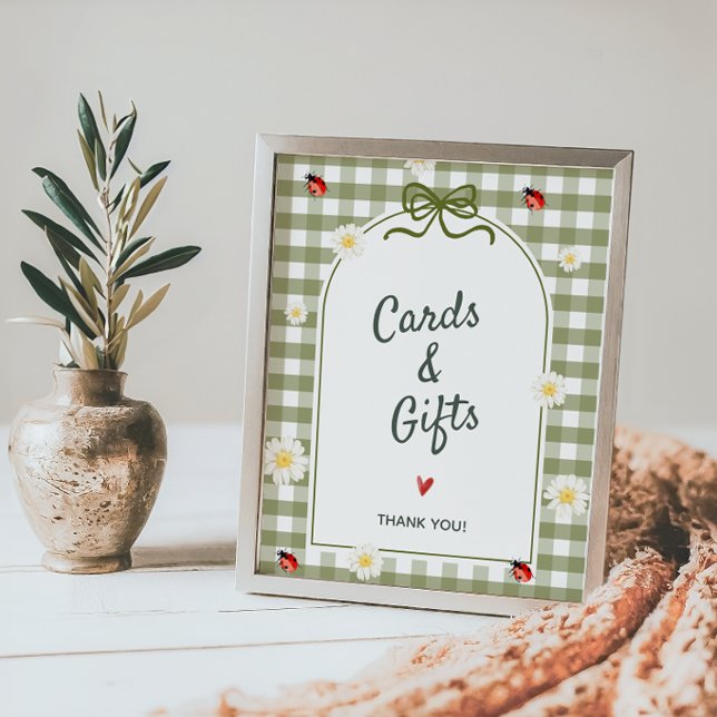 Affiche Panneau de Fête de Bébé Love Bug Cartes & Cadeaux (Créateur téléchargé)