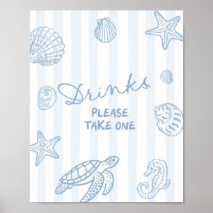 Affiche Panneau de fête de boissons à bientôt en mer