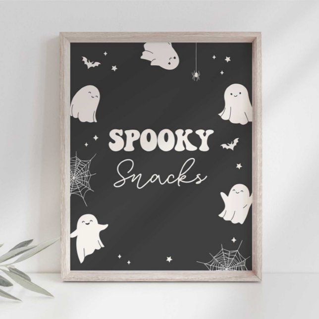 Affiche Panneau de fête de Halloween pour snacks effrayant (Créateur téléchargé)