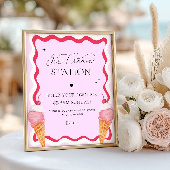 Affiche Panneau de fête de la station de glace « She’s Bee (Créateur téléchargé)