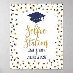 Affiche Panneau de fête de remise des diplômes de la marin