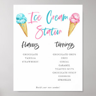 Affiche Panneau de fête de révélation de sexe de la statio
