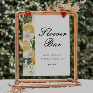 Affiche Panneau de Fête des mariées de la barre de fleurs