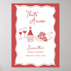 Affiche Panneau de Fête des mariées de vin de pizza italie