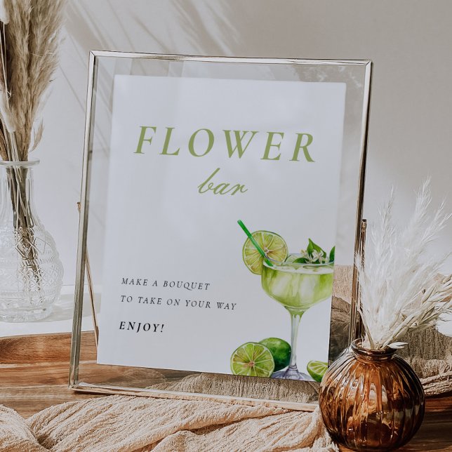 Affiche Panneau de Fête des mariées Flower Bar Mexican Fie (Créateur téléchargé)