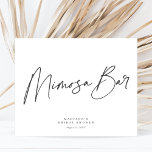 Affiche Panneau de Fête des mariées minimaliste élégant Mi<br><div class="desc">Cette enseigne de bar de douche nuptiale chic et minimaliste est composée d'un arrière - plan blanc classique associé à une typographie et à une calligraphie gris foncé simple mais élégante. Modifiez simplement le modèle avec vos informations et choisissez n'importe quelle option. Toutes les couleurs de ce modèle sont personnalisables,...</div>