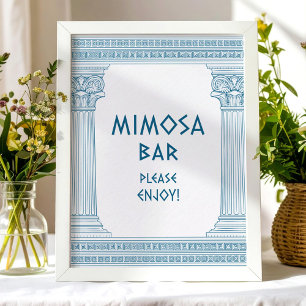 Affiche Panneau de fête du bar Mimosa pour un événement su