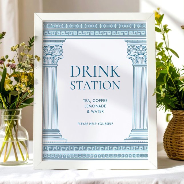 Affiche Panneau de fête élégant pour la table de boissons  (Créateur téléchargé)