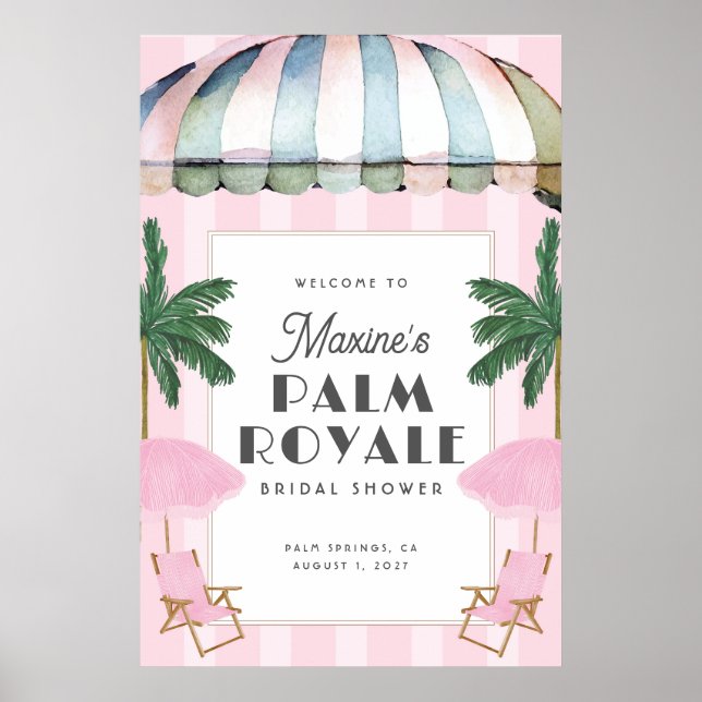 Affiche Panneau de fête Palm Royale (Devant)