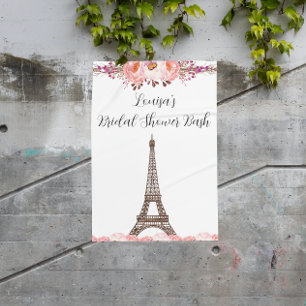 Affiche Panneau de fête parisien élégant
