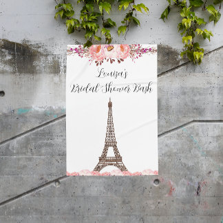 Affiche Panneau de fête parisien élégant