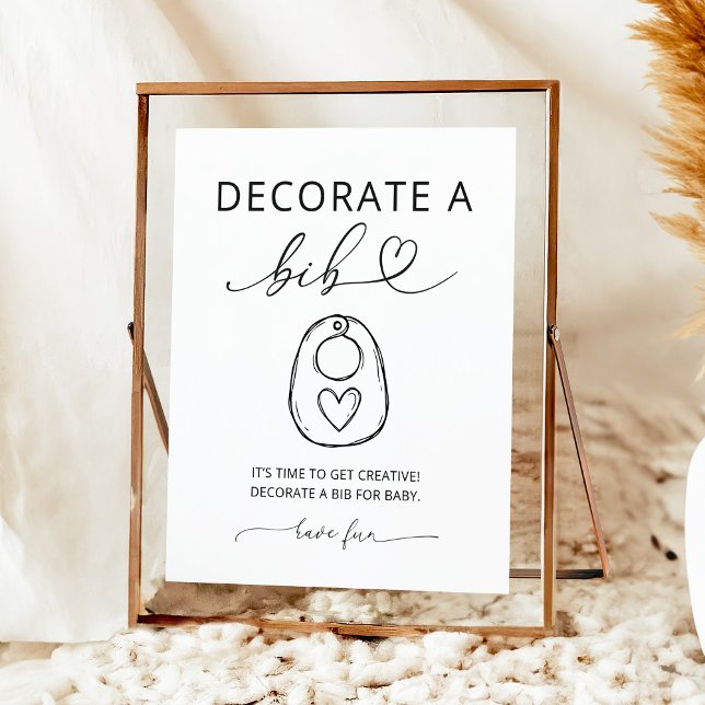Affiche Panneau de fête pour bébé pour décorer un bavoir m (Créateur téléchargé)