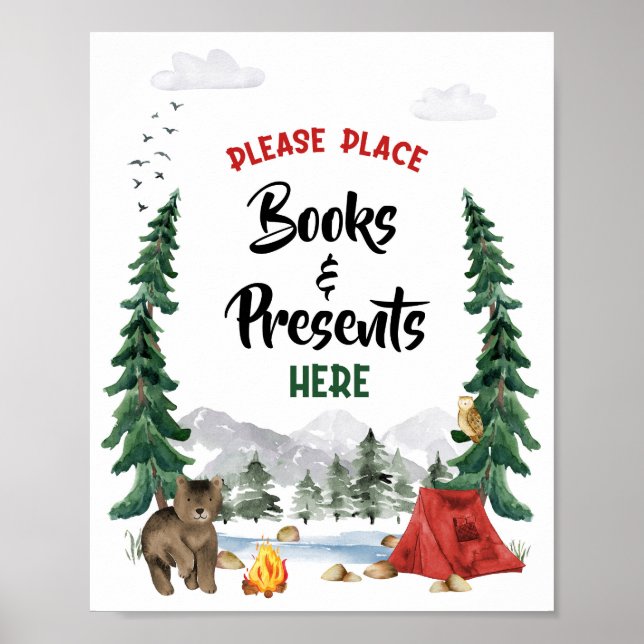 Affiche Panneau de fête pour livres et cadeaux (Devant)