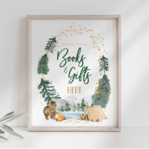 Affiche Panneau de fête pour livres et cadeaux