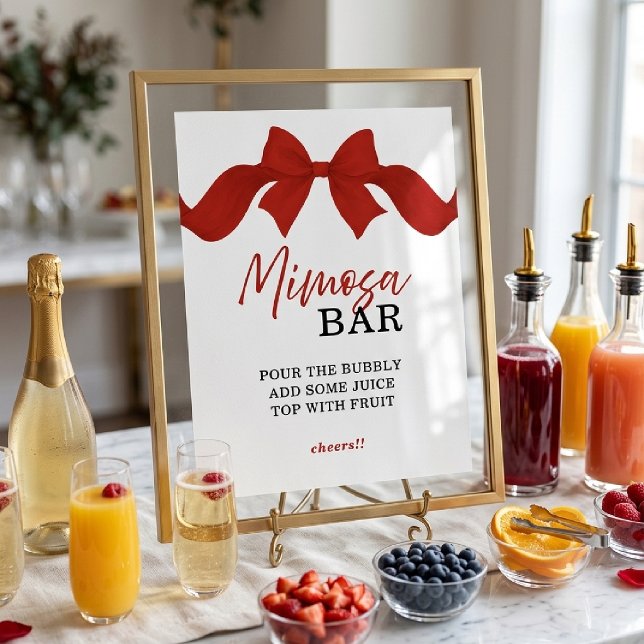 Affiche Panneau de fête prénuptiale de bar à Mimosa avec n (Créateur téléchargé)