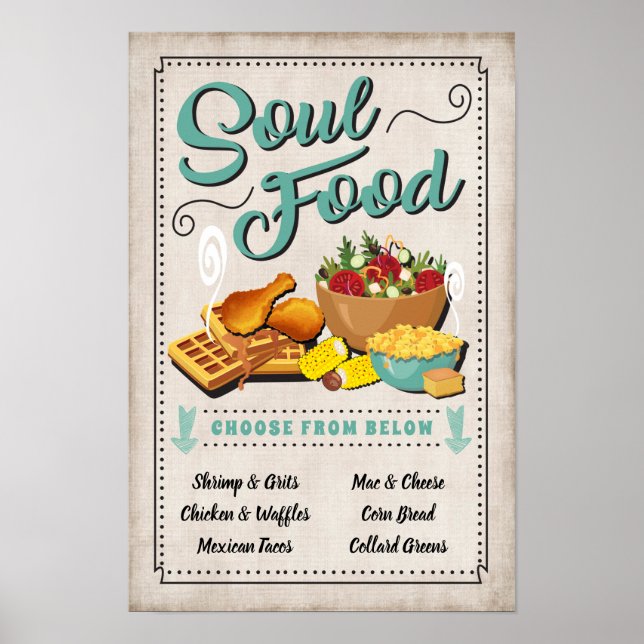 Affiche Panneau de fête Soul Food (Devant)
