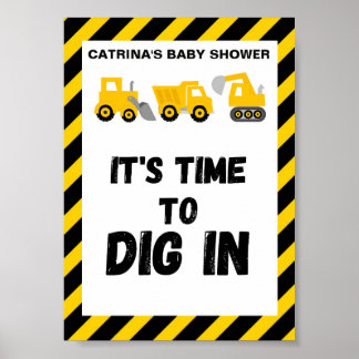 Affiche Panneau de fête sur le thème de la construction
