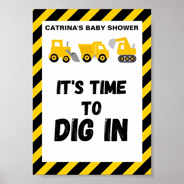 Affiche Panneau de fête sur le thème de la construction (Devant)