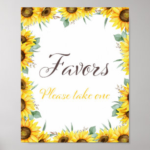 Affiche Panneau de fête tournesol
