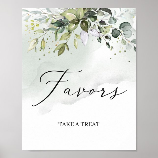 Affiche Panneau de feuillage de verdure moderne bohème (Devant)