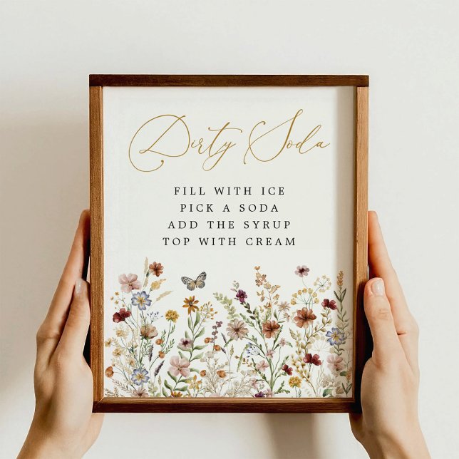 Affiche Panneau de fleurs de jardin de fleurs sauvages boh (Créateur téléchargé)