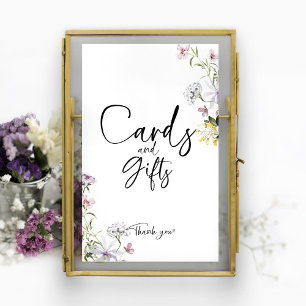 Affiche Panneau de Fleurs Sauvages pour Cadeaux et Cartes
