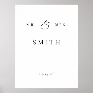Affiche panneau de fond de mariage personnalisé
