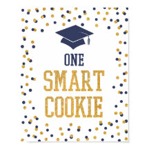 Panneau de graduation Marine & Gold d'un cookie in