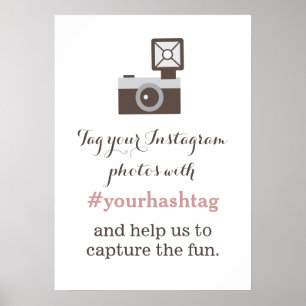 Affiche Panneau de hashtag de photos Instagram d'appareil 