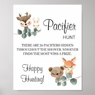 Affiche Panneau de jeu Baby shower de chasse au Pacifique