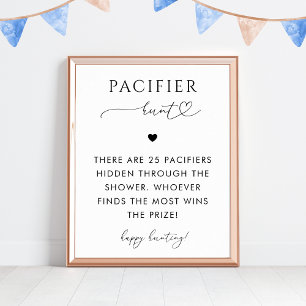 Affiche Panneau de jeu Baby shower de chasse Cardiaque Pac
