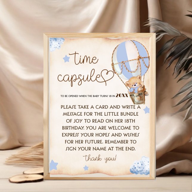 Affiche Panneau de jeu capsule temporelle pour baby shower (Créateur téléchargé)