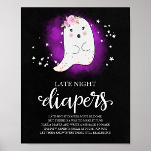 Affiche Panneau de jeu de Baby Shower Couches fantômes de 