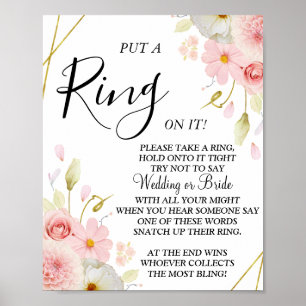 Affiche Panneau de jeu de baby shower de mariage Dahlia &