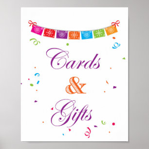 Affiche Panneau de jeu de Baby Shower Fiesta 8x10