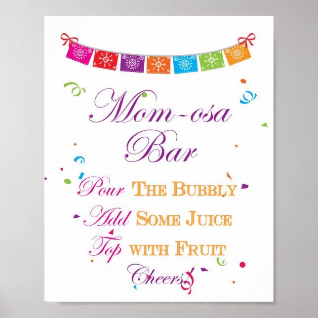 Affiche Panneau de jeu de Baby Shower Fiesta 8x10 (Devant)