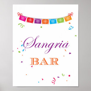 Affiche Panneau de jeu de Baby Shower Fiesta 8x10
